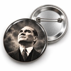 10 Kasım - Göğe Bakan Atatürk Portresi - 58mm Rozet