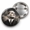10 Kasım - Işığa Bakan Atatürk Portresi - 58mm Rozet
