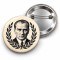 Atatürk - Defne Çelenkli Portre - 58mm Rozet
