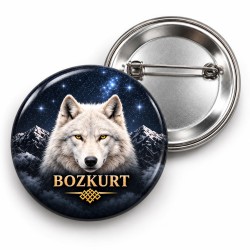 Bozkurt - Yıldızlı Dağlar - 58mm Rozet