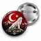 Ay Yıldız - Beyaz Kurt - 58mm Rozet