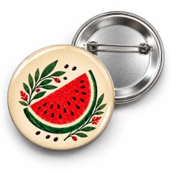 Filistin - Karpuz ve Zeytin Dalları - 58mm Rozet