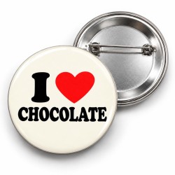 I Love Chocolate - 58mm Rozet