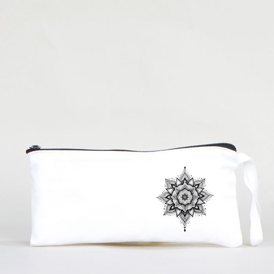 TATTOO BEZ KALEMLİK ÇANTA 21x10 cm BEYAZ