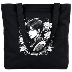 TATTOO PLAJ ÇANTASI KANVAS 48x41x10 cm SİYAH - No.03