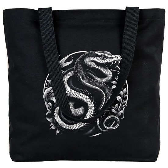 TATTOO PLAJ ÇANTASI KANVAS 48x41x10 cm SİYAH