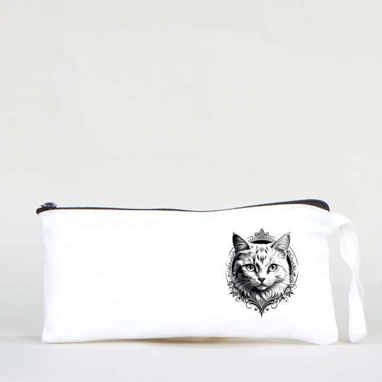 TATTOO BEZ KALEMLİK ÇANTA 21x10 cm BEYAZ