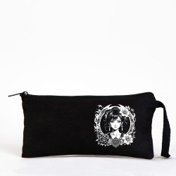 TATTOO BEZ KALEMLİK ÇANTA 21x10 cm SİYAH- No.03