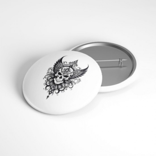 Gotik Kafatası - 58mm Rozet