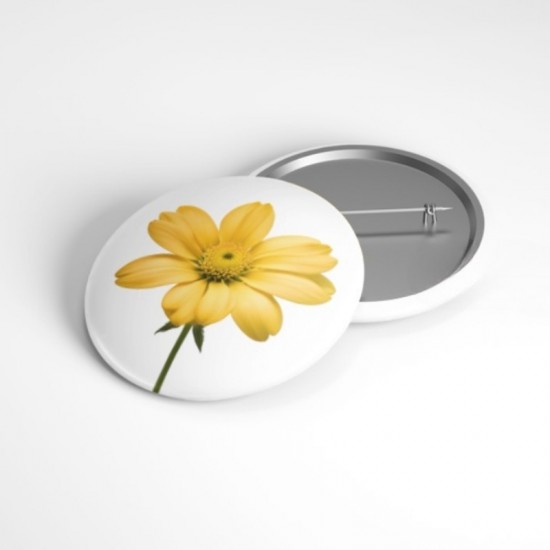 Sarı Çiçek - 58mm Rozet