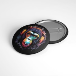 Şempanze ve Müzik - 58mm Rozet