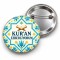 Kur’an Ezberliyorum - Yıldız Çerçeveli Çini - 58mm Rozet
