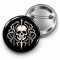 Gotik Kuru Kafa - Dikenler ve Zincirler - 58mm Rozet