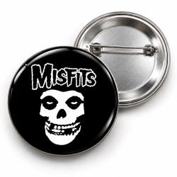 Misfits - Beyaz Kuru Kafa - 58mm Rozet