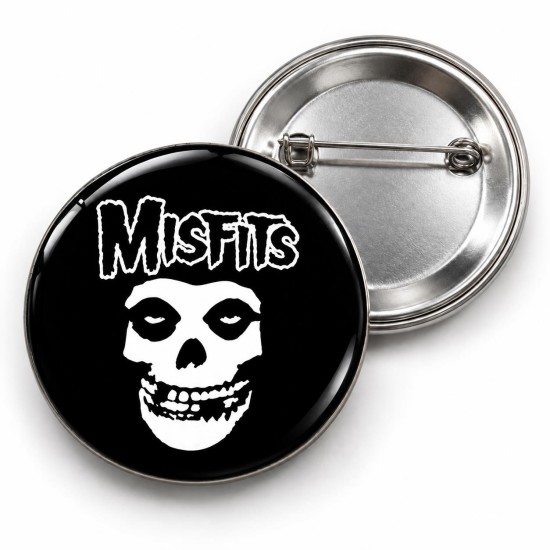 Misfits - Beyaz Kuru Kafa - 58mm Rozet