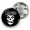 Misfits - Beyaz Kuru Kafa - 58mm Rozet
