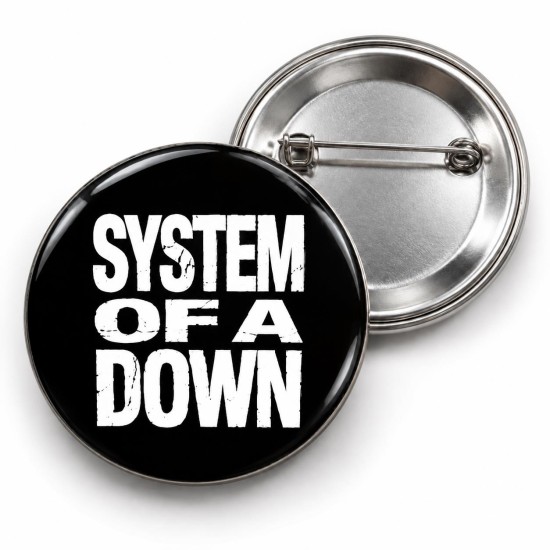System of a Down - Beyaz Yazı - 58mm Rozet