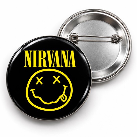 Nirvana - Sarı Gülen Yüz - 58mm Rozet