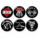 Rock Efsaneleri - 6’lı 58mm Rozet Seti