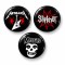 Metallica Slipknot ve Misfits - 3’lü 58mm Rozet Seti
