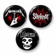 Metallica Slipknot ve Misfits - 3’lü 58mm Rozet Seti