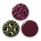 Vintage Zebra Hilal ve Oval Seri 3 - 3’lü 58mm Rozet Seti