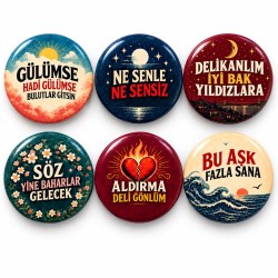90’lar Gülümse ve Baharlar - 6’lı 58mm Rozet Seti