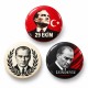 29 Ekim Atatürk ve İzindeyiz - 3’lü 58mm Rozet Seti