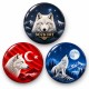 Bozkurt Ay Yıldız ve Dolunay - 3’lü 58mm Rozet Seti