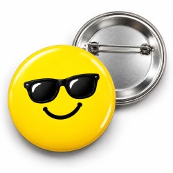 Güneş Gözlüklü Smiley - 58mm Rozet