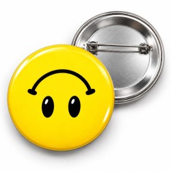Ters Gülen Yüz Smiley - 58mm Rozet