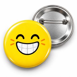 Dişlerini Gösteren Smiley - 58mm Rozet