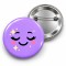 Mor Huzurlu Smiley - 58mm Rozet