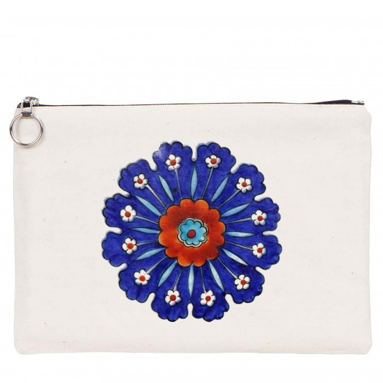 TÜRK EL SANATLARI TABLET/PORTFÖY ÇANTA - ASTARLI 30x21 cm BEYAZ - No.013