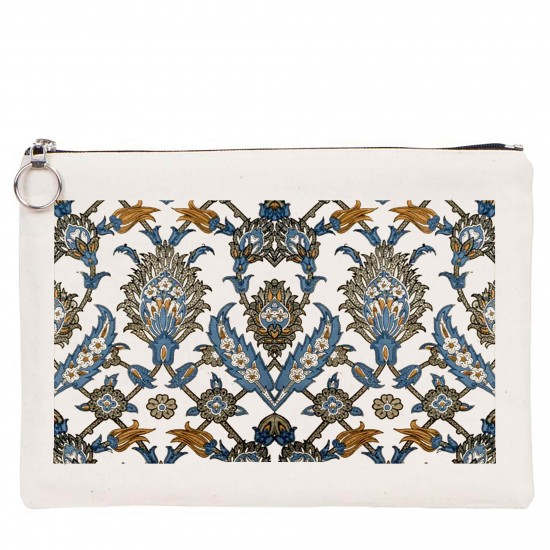 TÜRK EL SANATLARI TABLET/PORTFÖY ÇANTA - ASTARLI 30x21 cm BEYAZ - No.014