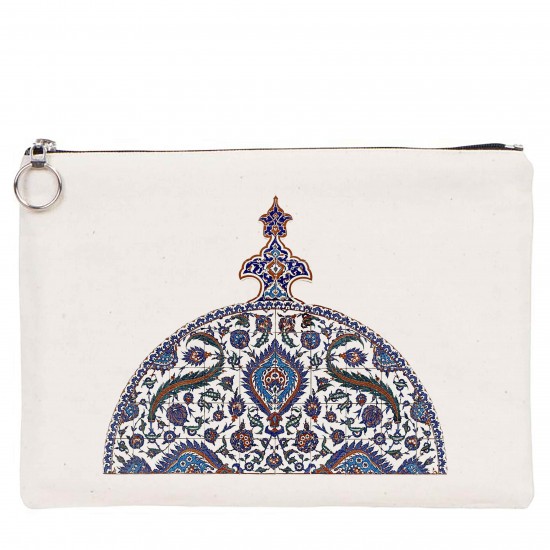 TÜRK EL SANATLARI TABLET/PORTFÖY ÇANTA - ASTARLI 30x21 cm BEYAZ - No.015