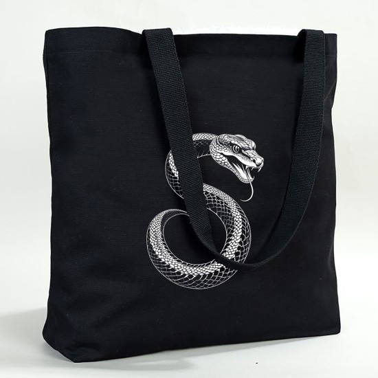 TATTOO PLAJ ÇANTASI KANVAS 48x41x10 cm SİYAH