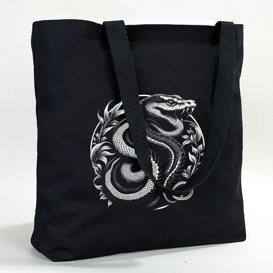 TATTOO PLAJ ÇANTASI KANVAS 48x41x10 cm SİYAH