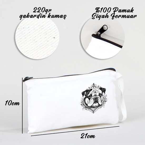 TATTOO BEZ KALEMLİK ÇANTA 21x10 cm BEYAZ