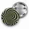 Vintage 2 - Zeytin Yeşili Çift Spiral - 58mm Rozet