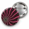 Vintage 3 - Mor Puantiyeli Spiral - 58mm Rozet