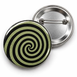 Vintage Spiral - Zeytin Yeşili Klasik Spiral - 58mm Rozet