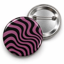 Vintage Spiral - Mor Dalgalı Çizgiler - 58mm Rozet