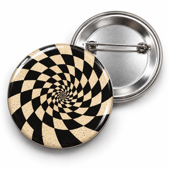 Vintage Spiral - Krem Dama Tüneli - 58mm Rozet