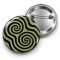 Vintage Spiral - Zeytin Yeşili Çift Girdap - 58mm Rozet