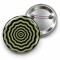 Vintage Spiral - Zeytin Yeşili Çiçek Halkaları - 58mm Rozet